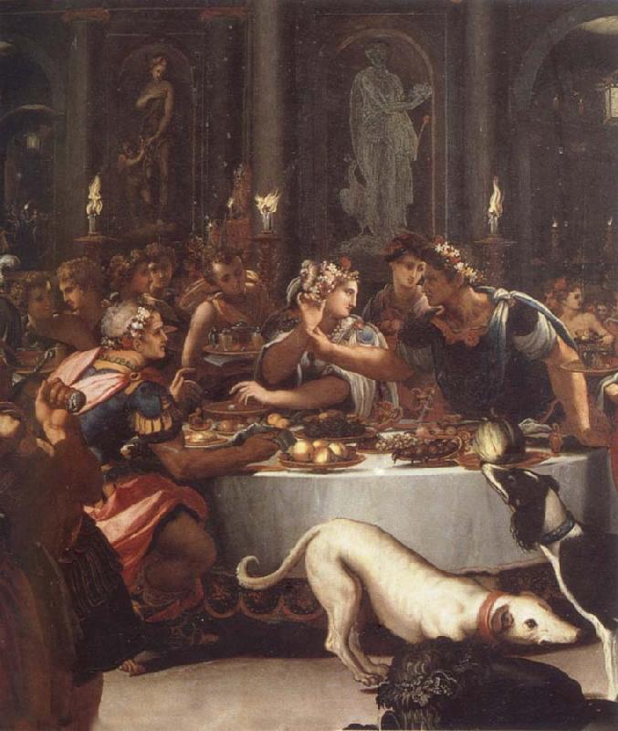 ALLORI Alessandro The banquet of the Kleopatra